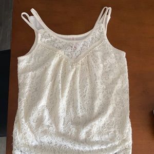 White lace tank top